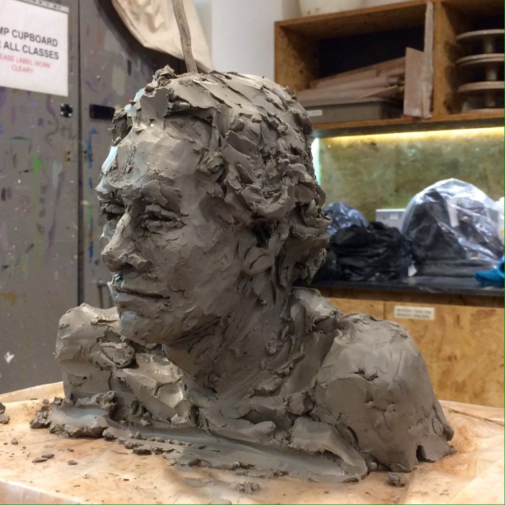 Making a clay ﻿portrait sketch of&nbsp;Alex