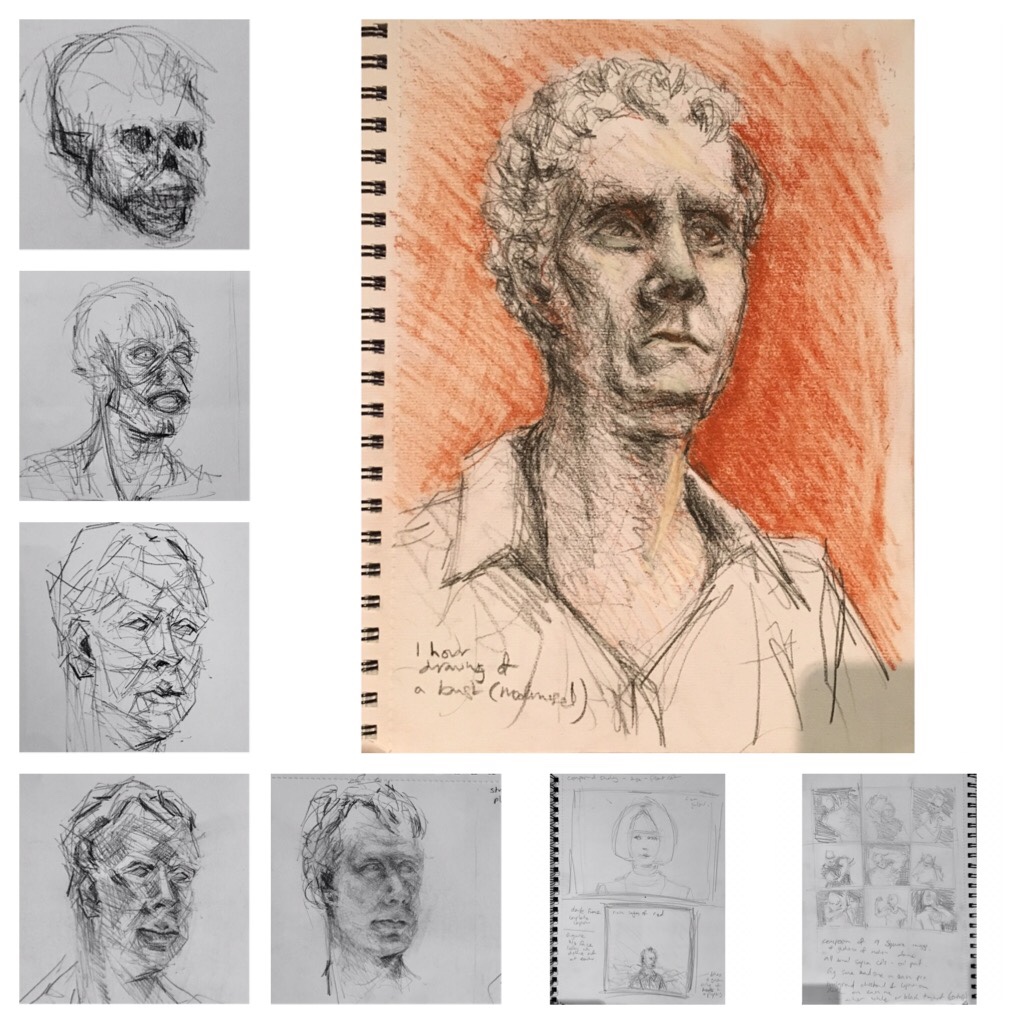 Sketches from a workshop exploring&nbsp;portraiture