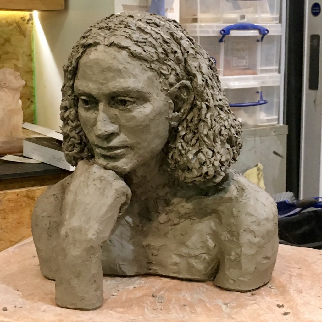 Sculpting a portrait of&nbsp;Aston