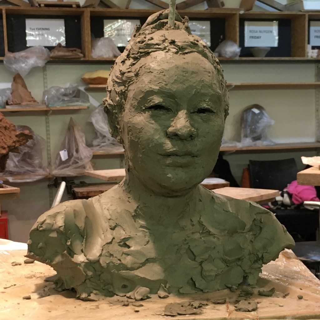 Making small figure & portrait clay sketches of&nbsp;Frieda