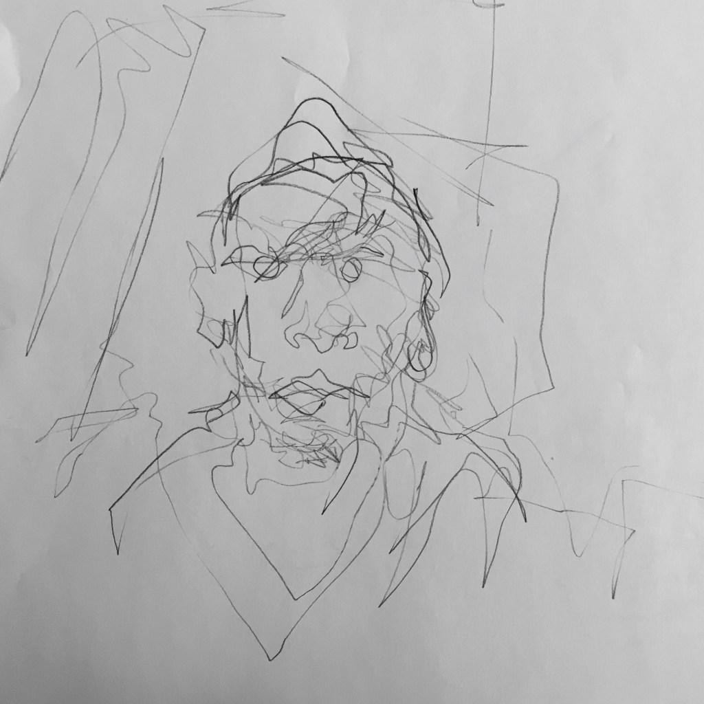 Self portrait drawing&nbsp;session