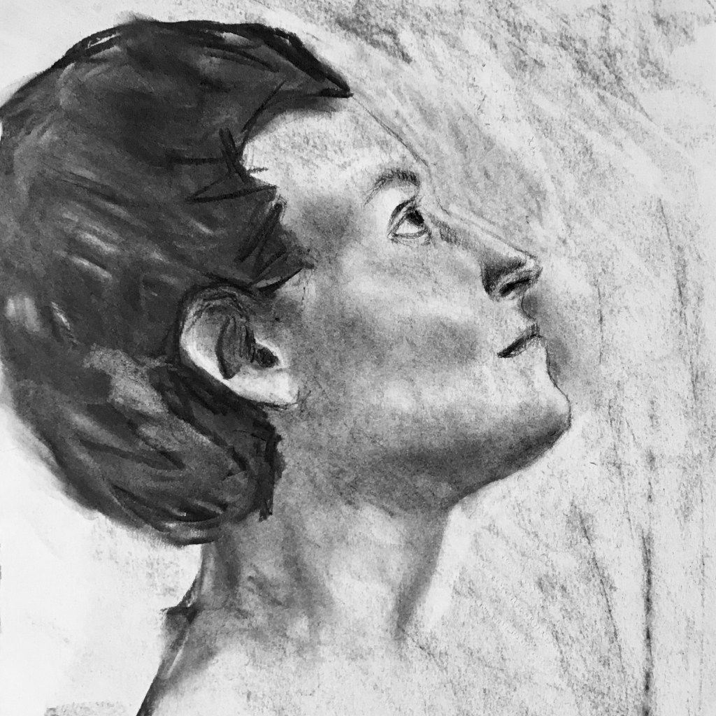 Quick charcoal portrait sketch of&nbsp;Tanja